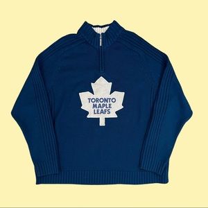 Vintage NHL Toronto Maple Leafs Quarter Zip Sweater